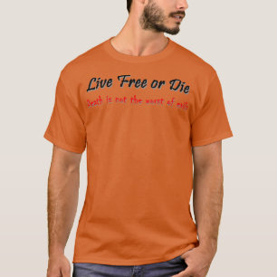 T-shirt Live Free ou Die light arrière - plan
