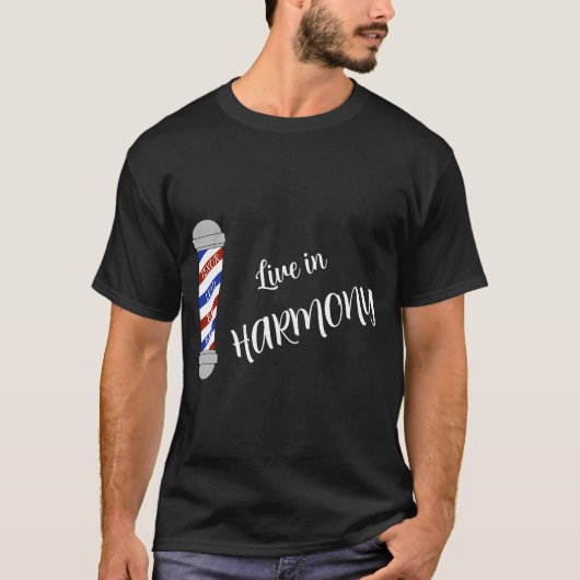 T-shirt Live In Barbershop Harmony - Jeter l'oreiller (Devant)