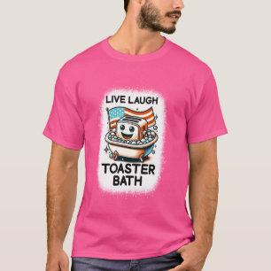 T-shirt Live Lauder Toaster Bath Drôle Dire drapeau des US