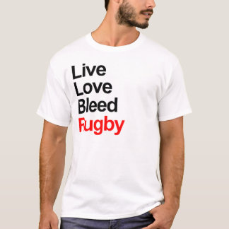 T-shirt Live Love Bleed Rugby