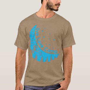T-shirt Live Love Camp Tente sur la Lune Camping extérieur