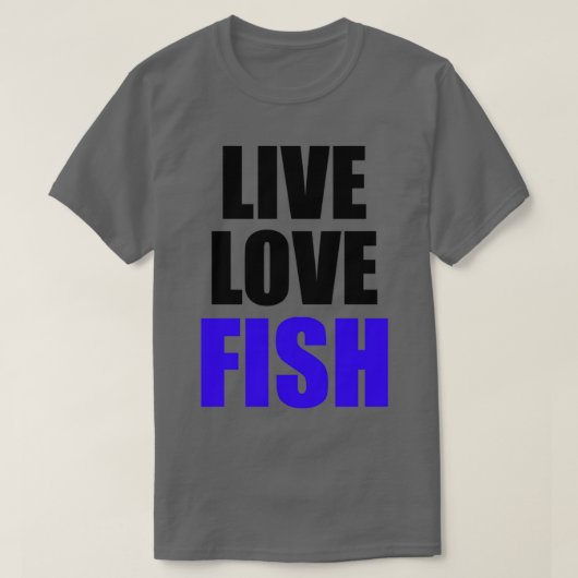 T-shirt Live Love Fish 2 (Design devant)