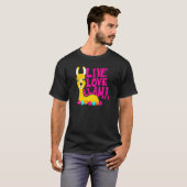 T-shirt Live Love Llama Flower Power Animal Graphisme (Devant entier)