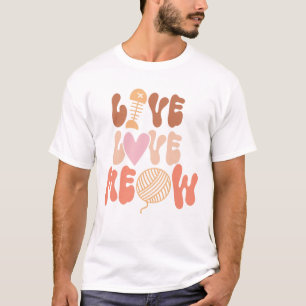 T-shirt Live Love Meow
