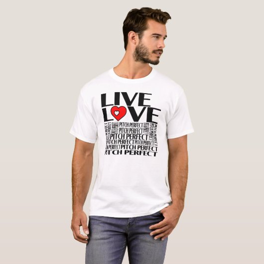 T-SHIRT LIVE LOVE PITCH PARFAIT (Devant entier)