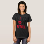 T-shirt Live Love Secourt Vétérinaire Vet Chien Chat Pet V (Devant entier)