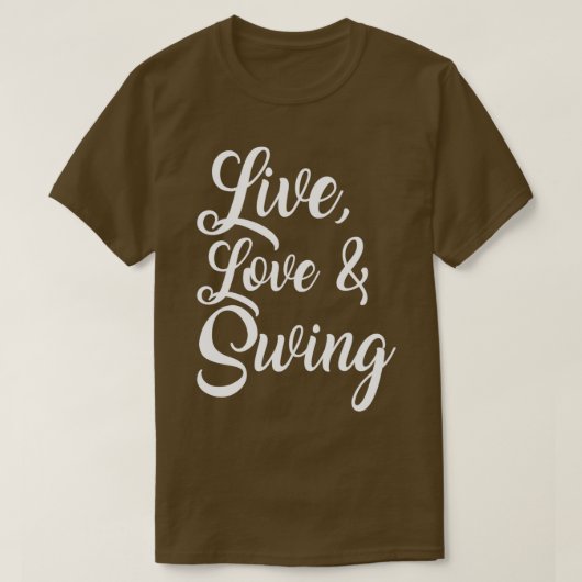 T-shirt LIVE LOVE SWING piscine cadeau (Design devant)
