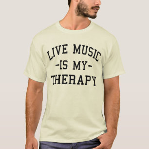 T-shirt Live Music est ma thérapie pour les mélomanes
