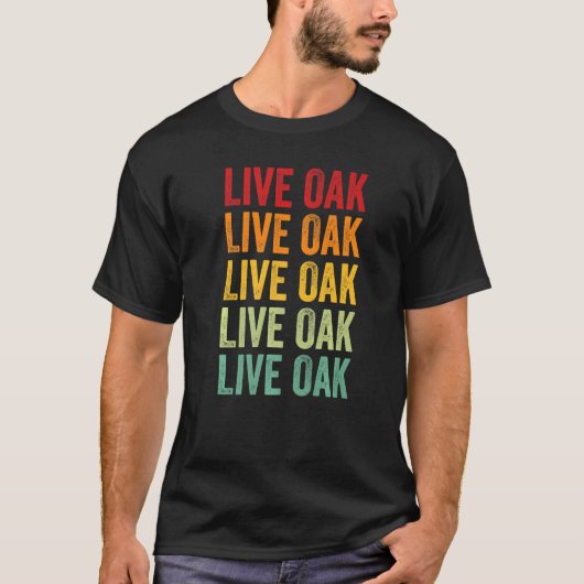 T-shirt Live Oak County Texas Rainbow Text (Devant)