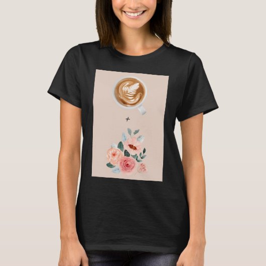 T-shirt (Live On) Café & Fleurs (Devant)