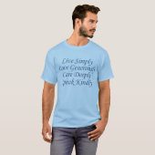 T-shirt Live Simply bleu (Devant entier)