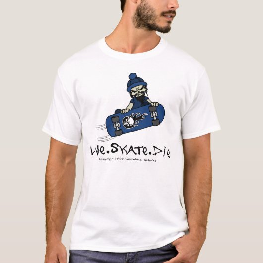 T-shirt Live Skate Die (Devant)
