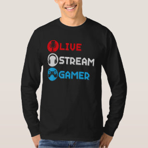 T-shirt Live Stream Gamer Livestreaming Video Jeu en ligne