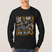 T-shirt Live To Ride & Ride To Live Cool Triker Triker Vél (Devant)
