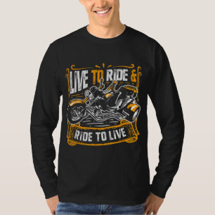 T-shirt Live To Ride & Ride To Live Cool Triker Triker Vél