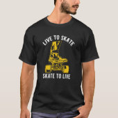 T-shirt Live to Skate Skate to Live Skateboard 8 (Devant)