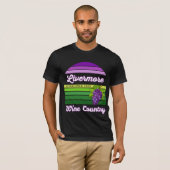 T-shirt Livermore Wine Country Purple Green Stripes Grapes (Devant entier)