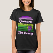 T-shirt Livermore Wine Country Purple Green Stripes Grapes (Devant)