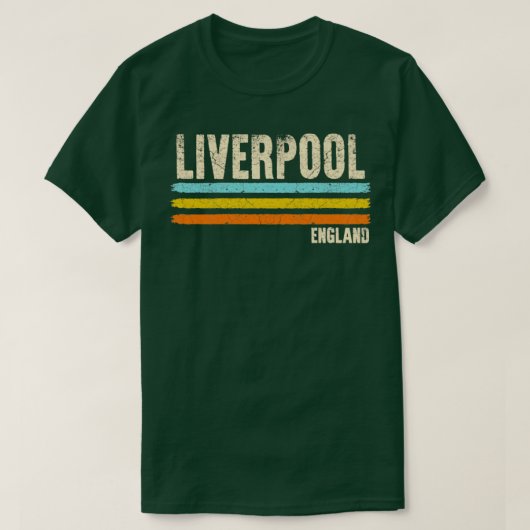 T-shirt Liverpool Angleterre Retro (Design devant)