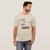 T-shirt Livin La Vida Delco rouge noir gris (Devant entier)