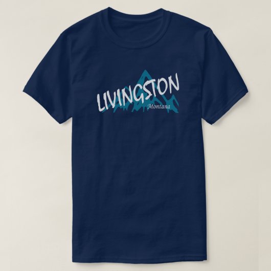 T-shirt Livingston Montana Mountain (Design devant)