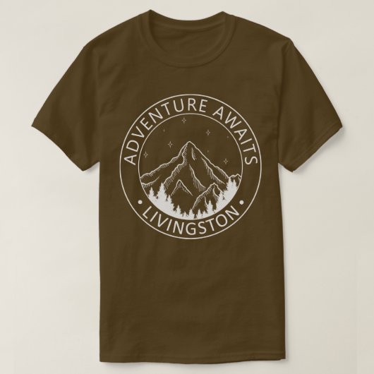 T-shirt Livingston Park Comté Montana USA Adventure Await (Design devant)