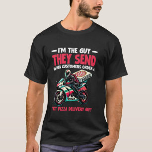 T-shirt Livraison de pizza chaude Guy Livraison de pizza a