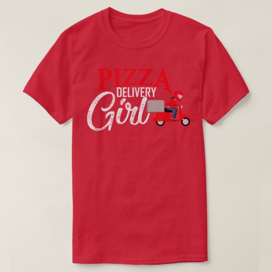 T-shirt Livraison De Pizza Fille Correspondant Costume De  (Design devant)