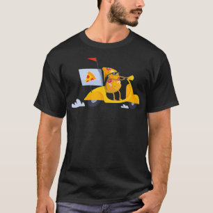 T-shirt Livraison de pizza mec dans une moto