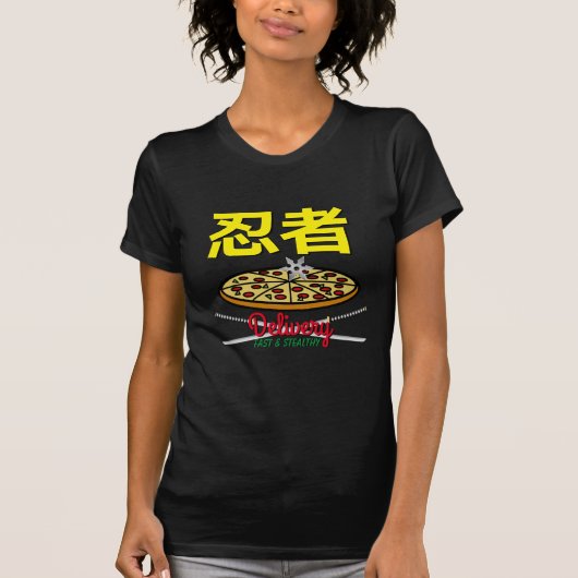 T-shirt livraison de pizza Ninja (Devant)