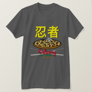T-shirt livraison de pizza Ninja