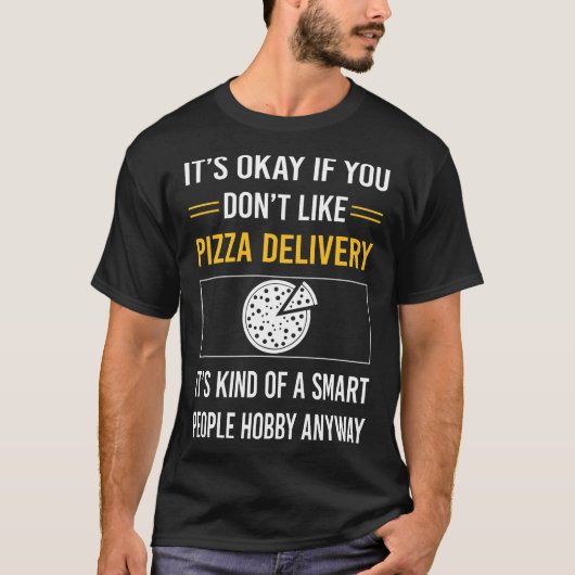 T-shirt Livraison de pizza Smart People (Devant)