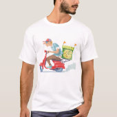 T-shirt Livraison de pizzas cyclées (Devant)