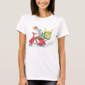 T-shirt Livraison de pizzas cyclées (Devant)