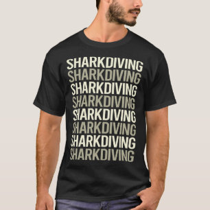 T-shirt Livraison de plongée de requins en texte blanc