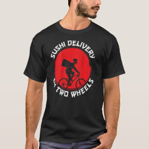T-shirt Livraison De Sushi Sur Deux Roues Retour Cyclisme