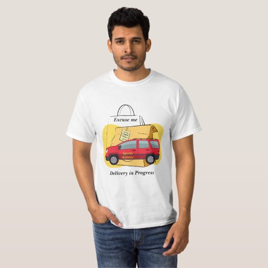T-shirt Livraison rapide Livraison des pilotes en cours (Devant entier)