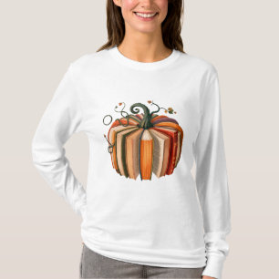 T-shirt Livre Ancien Citrouille Automne Académie Sombre Ar