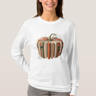 T-shirt Livre Ancien Citrouille Automne Académie Sombre Ar