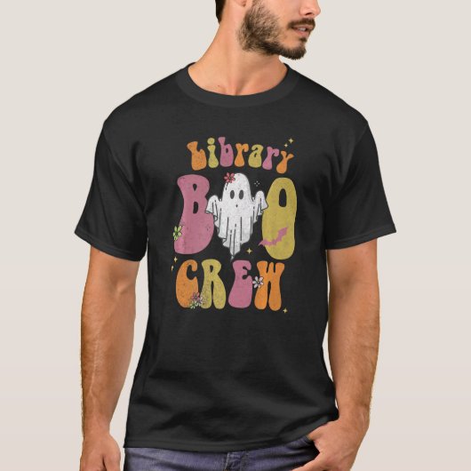 T-shirt livre Citation Bibliothèque Boo Crew Halloween Lib (Devant)