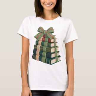 T-shirt Livre d'Arbre de Noël Rétro Graphisme Festif Vinta