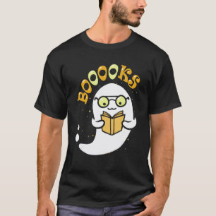 T-shirt Livre de fantôme mignon enseignant de Halloween en