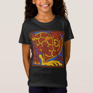 T-Shirt Livre De Kells Celtic Knot Oiseau Médiéval