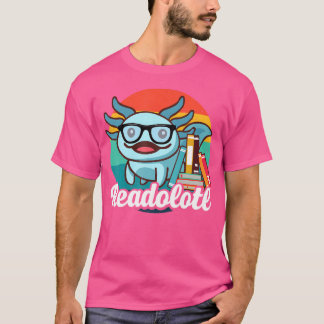 T-shirt Livre de lecture Axolotl Ambystoma Mexicanum Blue 