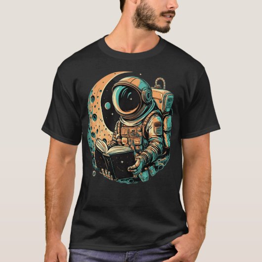 T-shirt Livre de lecture d'Astronaut (Devant)