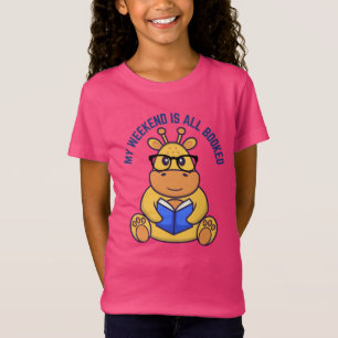 T-Shirt Livre de lecture de la petite girafe
