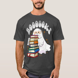 T-shirt Livre de lecture fantôme mignon Halloween Booooks 