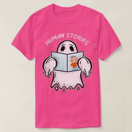 T-shirt Livre De Lecture Ghost Sur Les Histoires Humaines  (Design devant)