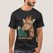 T-shirt Livre de lecture Giraffe Lunettes de vue Animaux E (Devant)