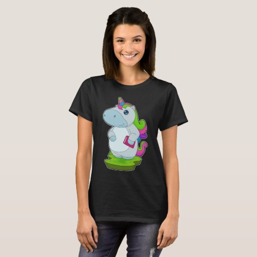 T-shirt Livre de lecture Unicorn (Devant entier)